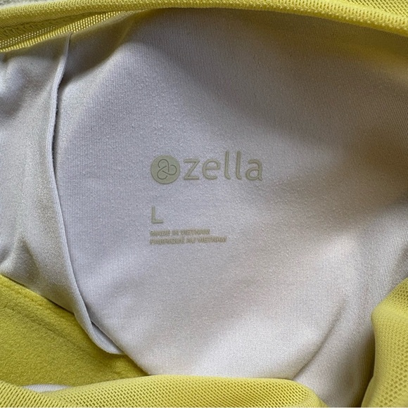 Zella Cropped Tank Top and or Sports Bra With Padding Yellow Size Large - Picture 3 of 6